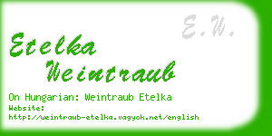 etelka weintraub business card